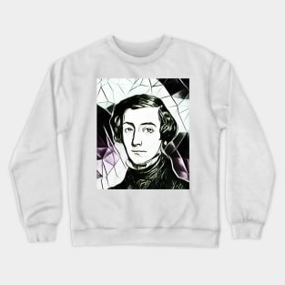 Alexis de Tocqueville Black And White Portrait | Alexis de Tocqueville Artwork 3 Crewneck Sweatshirt